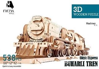 Buharlı Tren Ahşap 3D Puzzle