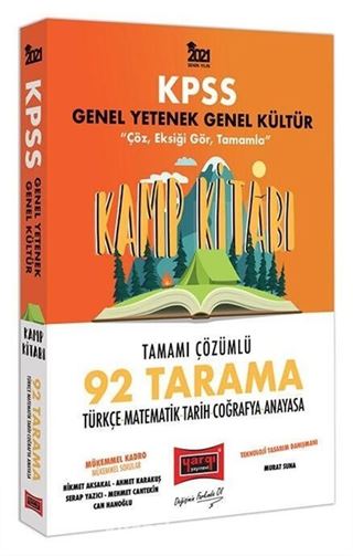 2021 KPSS Genel Yetenek Genel Kültür Kamp Kitabı 92 Tarama Soru Bankası Çözümlü