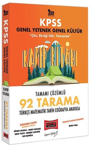 2021 KPSS Genel Yetenek Genel Kültür Kamp Kitabı 92 Tarama Tamamı Çözümlü Soru Bankası