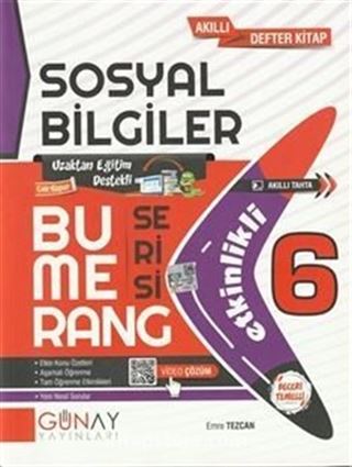 Bumerang Serisi - 6. Sınıf Etkinlikli Sosyal Bilgiler Soru Bankası