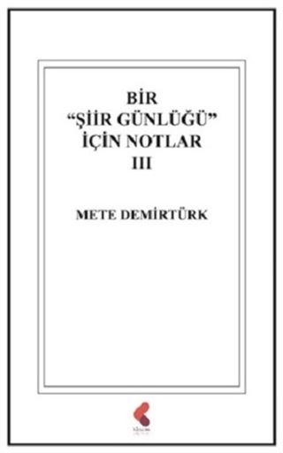 Bir Şiir Günlüğü İçin Notlar III