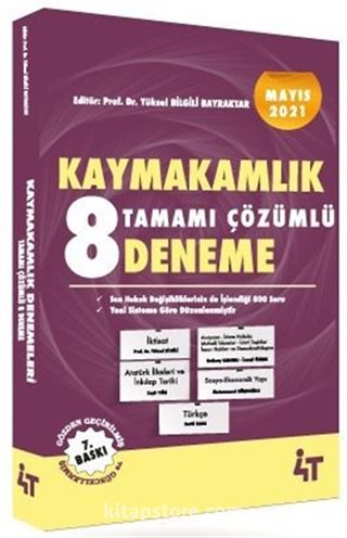 Kaymakamlık Denemeleri (Tamamı Çözümlü 8 Deneme)