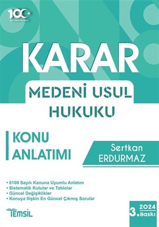 Karar Medeni Usul Hukuku Konu Anlatımı