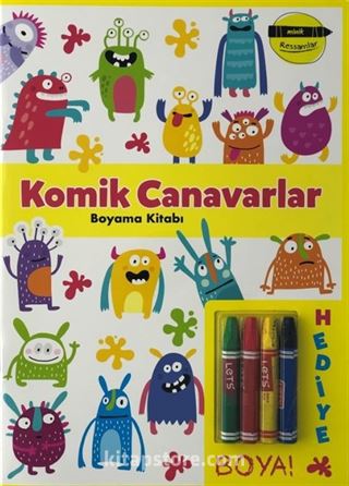 Minik Ressamlar Komik Canavarlar Boyama Kitabı