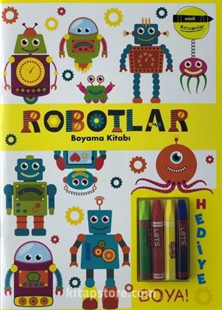 Minik Ressamlar Robotlar Boyama Kitabı