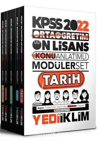 2022 KPSS Ortaöğretim Ön Lisans Genel Yetenek Genel Kültür Konu Anlatımlı Modüler Set (5 Kitap)