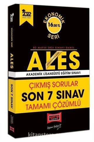 2022 ALES Ekonomik Seri Tamamı Çözümlü Çıkmış Sorular Son 7 Sınav