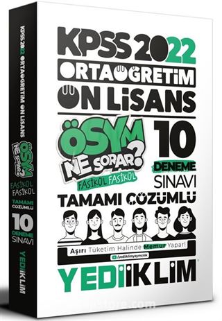 2022 KPSS Ortaöğretim Ön Lisans Genel Yetenek Genel Kültür Tamamı Çözümlü 10 Fasikül Deneme