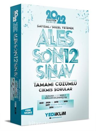 ALES Sayısal-Sözel Yetenek Tamamı Çözümlü Son 12 Sınav Çıkmış Sorular