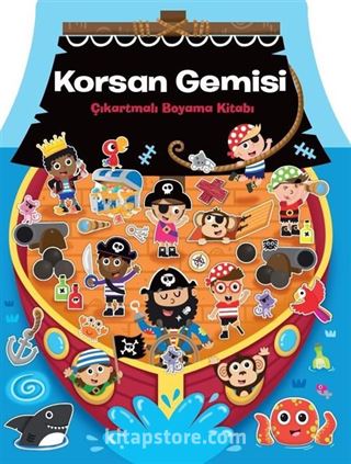 Korsan Gemisi Çıkartmalı Boyama Kitabı