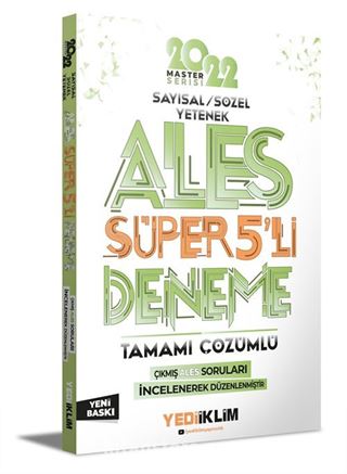 2022 Master Serisi Ales Sayısal- Sözel Yetenek Tamamı Çözümlü Süper 5'li Deneme