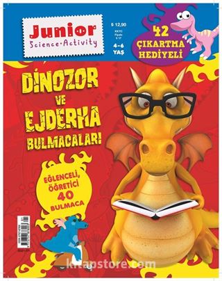 Dinazor ve Ejderha Bulmacaları - Eğlenceli Öğretici 40 Bulmaca 42 Çıkartma Hediye