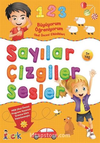 Sayılar Çizgiler Sesler / Büyüyorum Öğreniyorum Okul Öncesi Etkinlikleri