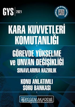 2021 GYS Kara Kuvvetleri Komutanlığı Görevde Yükselme ve Unvan Değişikliği Konu Anlatımlı Soru Bankası