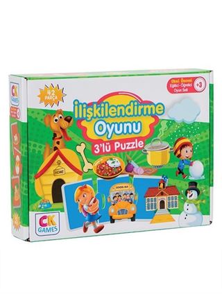 İlişkilendirme Oyunu Okul Öncesi Oyun Seti +3 Yaş Eğitici Öğretici 42 Parça Puzzle Oyun Seti