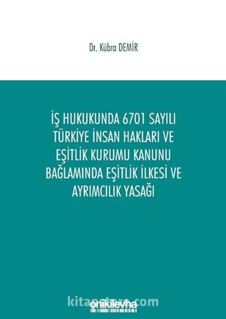 İş Hukukunda 6701 Sayılı Türkiye İnsan Hakları ve Eşitlik Kurumu Kanunu Bağlamında Eşitlik İlkesi ve Ayrımcılık Yasağı