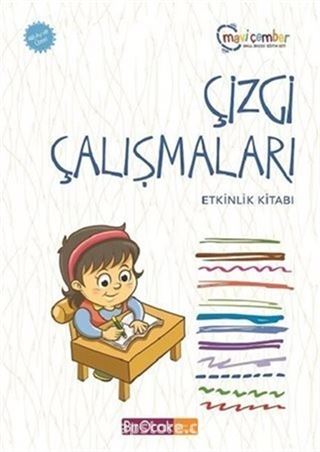 Çizgi Çalışmaları Etkinlik Kitabı (48 Ay ve Üzeri) - Mavi Çember Okul Öncesi Eğitim