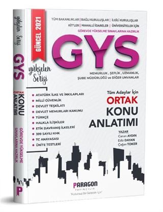 2021 Tüm Kurumlara Yönelik Memurluk-Şeflik-Müdürlük-Uzmanlık ve Diğer Unvanlar İçin GYS Ortak Konu Kitabı