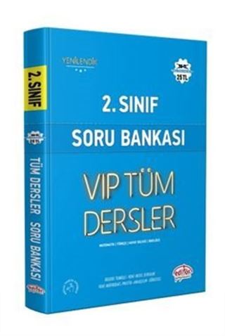 2.Sınıf Vıp Tüm Dersler Soru Bankası Mavi Kitap