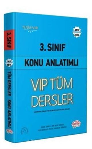 3.Sınıf Tüm Dersler Konu Anlatımlı Mavi Kitap