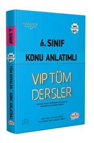 6.Sınıf Vıp Tüm Dersler Konu Anlatımlı Mavi Kitap