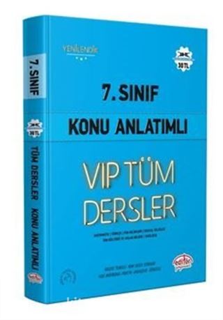 7.Sınıf Vıp Tüm Dersler Konu Anlatımlı Mavi Kitap