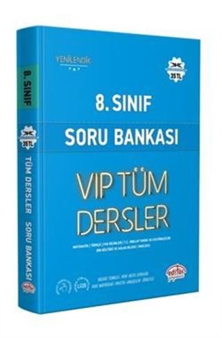 8.Sınıf Vıp Tüm Dersler Soru Bankası Mavi Kitap