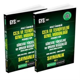 2021 Adalet Bakanlığı Ceza ve Tevkifevleri Genel Müdürlüğü Personeli İçin Görevde Yükselme ve Unvan Değişikliği Sınavlarına Hazırlık Konu Anlatımlı Soru Bankası Saymanlık Kitabı (2 Cilt)