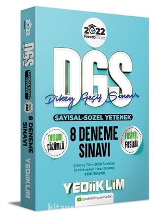 2022 Prestij Serisi DGS Tamamı Çözümlü 8 Fasikül Deneme