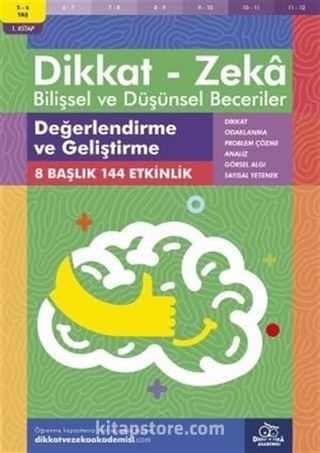 Değerlendirme ve Geliştirme (5 - 6 Yaş 1. Kitap, 144 Etkinlik) / Dikkat Zeka