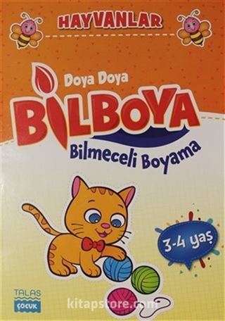 Hayvanlar - Doya Doya Bil Boya Bilmeceli Boyama (3-4 Yaş)