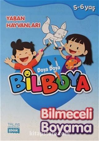 Yaban Hayvanları - Doya Doya Bil Boya Bilmeceli Boyama (5-6 Yaş)