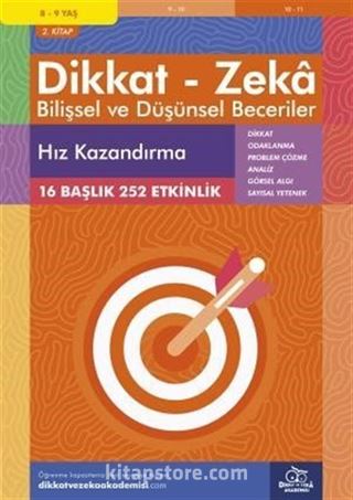 Hız Kazandırma (8 - 9 Yaş 2. Kitap, 252 Etkinlik) / Dikkat Zeka