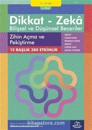 Zihin Açma ve Pekiştirme (9 - 10 Yaş 5. Kitap, 380 Etkinlik) / Dikkat - Zeka