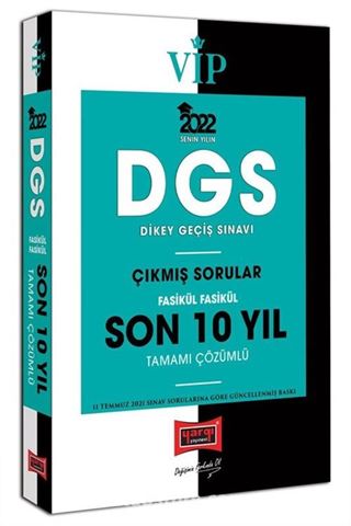 2022 DGS Fasikül Fasikül Tamamı Çözümlü Son 10 Yıl Çıkmış Sorular