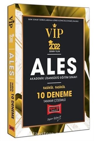 2022 ALES VIP Tamamı Çözümlü Fasikül Fasikül 10 Deneme