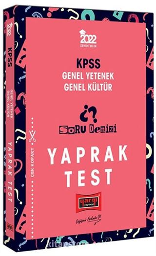 2022 KPSS Genel Yetenek Genel Kültür Soru Denizi Yaprak Test