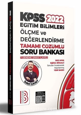 2022 KPSS Eğitim Bilimleri Ölçme ve Değerlendirme Tamamı Çözümlü Soru Bankası (7 Deneme İlaveli)