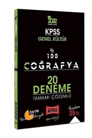 2022 KPSS Genel Kültür %100 Coğrafya Tamamı Çözümlü 20 Deneme