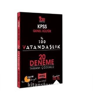 2022 KPSS Genel Kültür %100 Vatandaşlık Tamamı Çözümlü 20 Deneme