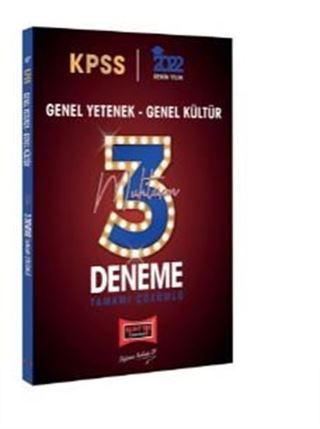 2022 KPSS GY GK Tamamı Çözümlü Muhteşem 3 Deneme