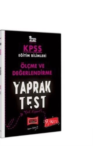 2022 KPSS Eğitim Bilimleri Ölçme ve Değerlendirme Yaprak Test