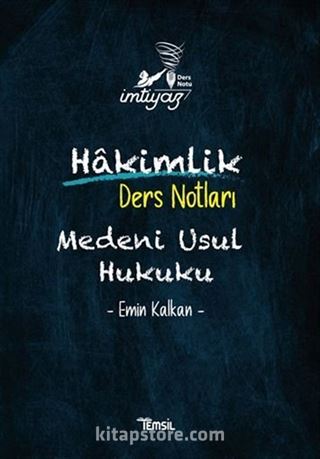 İmtiyaz Medeni Usul Hukuku Hakimlik Ders Notları