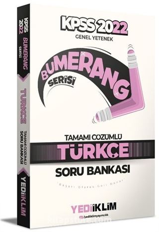 2022 KPSS Genel Yetenek Bumerang Türkçe Tamamı Çözümlü Soru Bankası