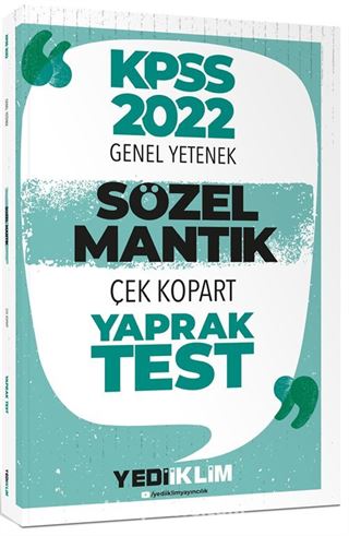 2022 KPSS Sözel Mantık Çek Kopart Yaprak Test