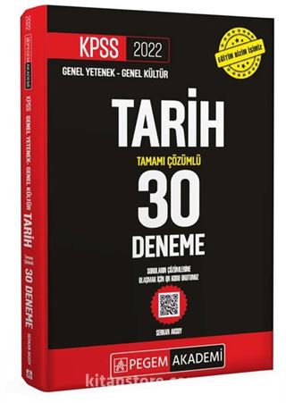 2022 KPSS Genel Yetenek - Genel Kültür Tarih 30 Deneme