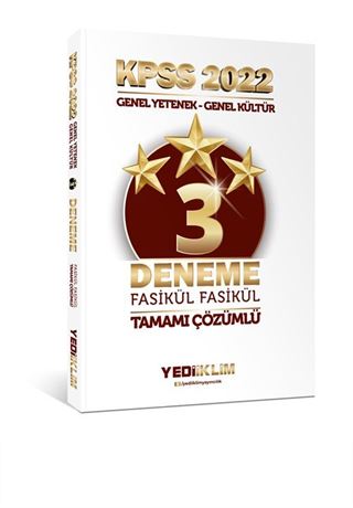 2022 KPSS Lisans Genel Yetenek Genel Kültür Tamamı Çözümlü Fasikül 3 Yıldız Deneme