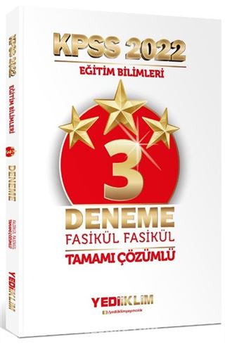 2022 KPSS Eğitim Bilimleri Tamamı Çözümlü Fasikül 3 Yıldız Deneme