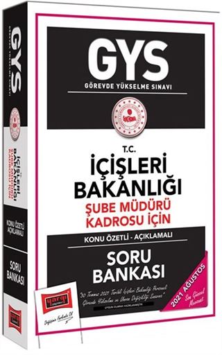 GYS T.C İçişleri Bakanlığı Şube Müdürü Kadrosu İçin Konu Özetli Soru Bankası