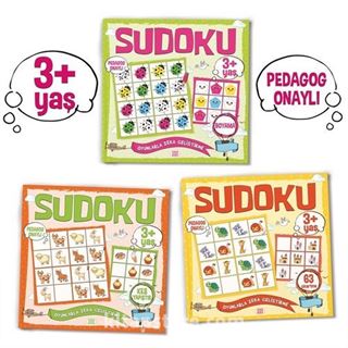 Çocuklar İçin Sudoku Seti (3+ Yaş) (3 Kitap Takım)